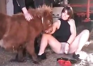 Pony enjoys oral sex with a hot zoophile